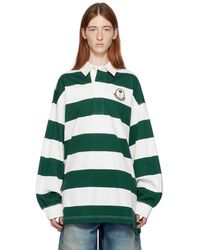 Moncler Genius - Moncler X Palm Angels Green & White Polo - Lyst