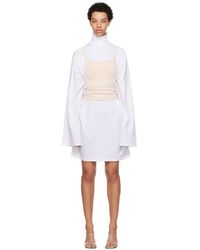 MM6 by Maison Martin Margiela - &ホワイト レイヤード ミニドレス - Lyst