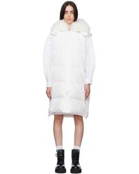 Yves Salomon - White Quilted Shearling Down Vest - Lyst