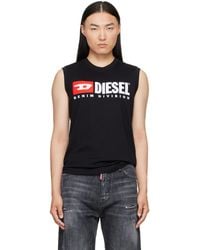 DIESEL - Chest Logo Print Tank Top - Lyst