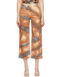 Eckhaus Latta Jean orange Wide Leg