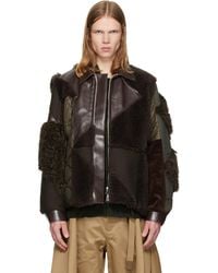 Sacai - Khaki A.P.C. Edition Quilts Blouson Jacket - Lyst