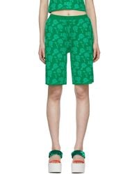 Pushbutton - Green Polyester Shorts - Lyst