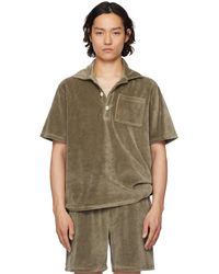 Oas - トープ Morel Girona ベロア ポロシャツ - Lyst