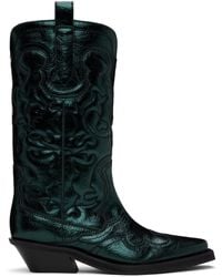 ♦GANNI♦刺繍入りウェスタンミュール Ganni Embroidered Western Sandals | Lyst