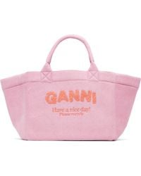 Ganni - Reversible Xxl Tote - Lyst