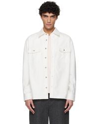 A.P.C. - Off- Solid-Color Cotton Overshirt - Lyst