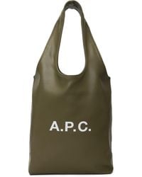 A.P.C. - Khaki Ninon Small Tote - Lyst