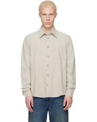 A.P.C. - Taupe Harris Shirt - Lyst