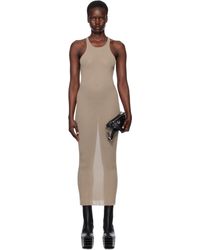 Rick Owens - トープ Hollywood タンク マキシワンピース - Lyst