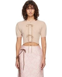 Simone Rocha - Cropped Cashmere Cardigan - Lyst