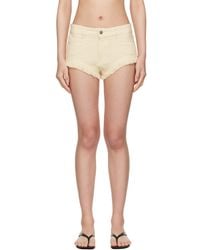 The Attico - Off- Fringed Denim Shorts - Lyst