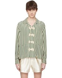 Bode - Off- Soda Stripe Trillium Shirt - Lyst
