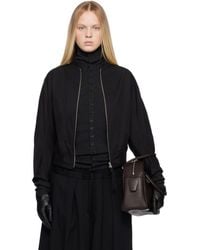 Y's Yohji Yamamoto - Cotton Twill Short Blouson Bomber Jacket - Lyst