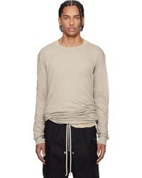 Rick Owens - Off- Temple Jumbo Double Ls T-Shirt - Lyst