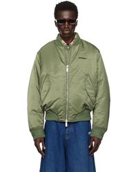 Off-White c/o Virgil Abloh - Khaki Military Nylon Bomber Jacket - Lyst