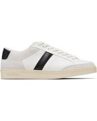 Tom Ford - Baskets Blake Blanches En Cuir Grainé Et En Suède - Lyst