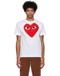 COMME DES GARÇONS PLAY - Heart Logo Cotton-jersey T-shirt - Lyst