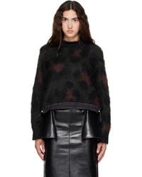 Sacai - Leopard Mohair Knit Pullover Sweater - Lyst