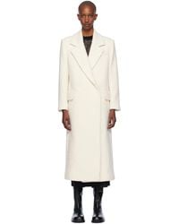 BOSS - Off- Bouclé-Tweed Slim-Fitting Coat - Lyst