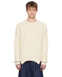 Jil Sander - Off-white Oversized Sweater - Lyst
