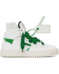 Off-White c/o Virgil Abloh - White & Green 3.0 Off Court Sneakers - Lyst