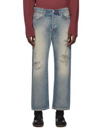 Acne Studios - Blue Distressed Jeans - Lyst
