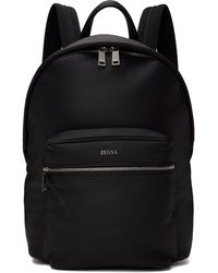 for Men Black Ermenegildo Zegna Leather Backpack in Blue Save 41% Mens Bags Backpacks 