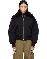 Eckhaus Latta - Shearling Collar Bomber Jacket - Lyst