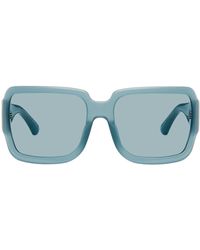 Dries Van Noten - Blue Linda Farrow Edition Oversized Sunglasses - Lyst