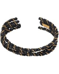 Maison Margiela - Gold & Black Laces Bracelet - Lyst
