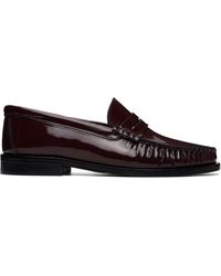 Aeyde - Burgundy Terry Polido Loafers - Lyst