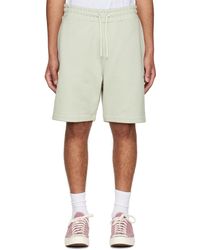 FRAME - Short gris en coton - Lyst