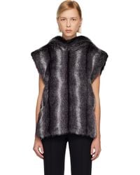 Anna Sui - Ssense Exclusive Sleeveless Faux-Mink Hoodie - Lyst
