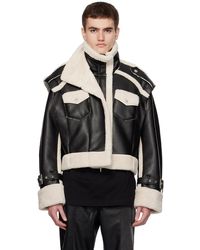 Feng Chen Wang - Paneled Faux-leather Jacket - Lyst