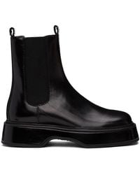 Ami Paris - Black Square Toe Boots - Lyst