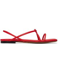 Proenza Schouler - Red Square Flat Strappy Sandals - Lyst