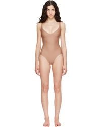 Skims - Body Unlined Plunge Thong Bodysuit - Lyst