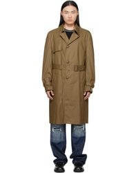 MM6 by Maison Margiela - Coated Cotton Trench Coat - Lyst