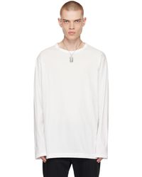 Yohji Yamamoto - White Crewneck Long Sleeve T-shirt - Lyst