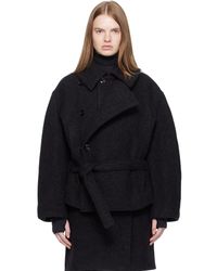 Lemaire - Short Asymmetrical Bathrobe Coat - Lyst