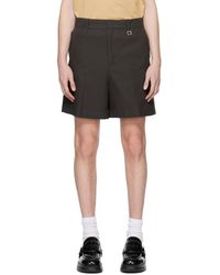 WOOYOUNGMI - Gray Hardware Shorts - Lyst