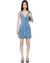 Stella McCartney - Vintage Wash Denim Minidress - Lyst