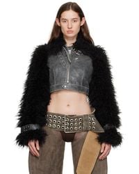 VAQUERA - Cropped Leather Jacket - Lyst