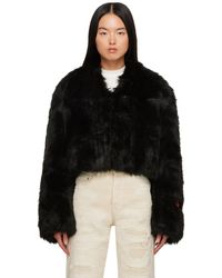 Heron Preston - ブラック ホック フェイクファー ジャケット - Lyst
