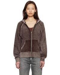 Acne Studios - Burgundy Zipper Hoodie - Lyst