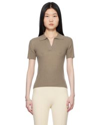 arch4 - トープ Jennifer ニットポロシャツ - Lyst