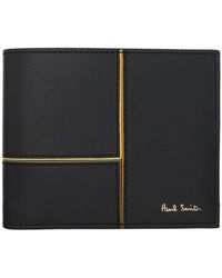 Paul Smith - Black Paneled Leather Billfold Wallet - Lyst