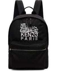 KENZO - Sac À Dos Noir À Image Happyer Tiger - Lyst