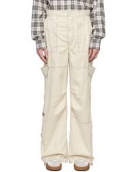 Acne Studios - Off- Faded Faux-Leather Cargo Pants - Lyst